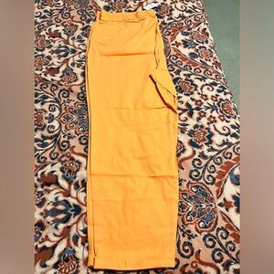 J. Crew orange linen pants
